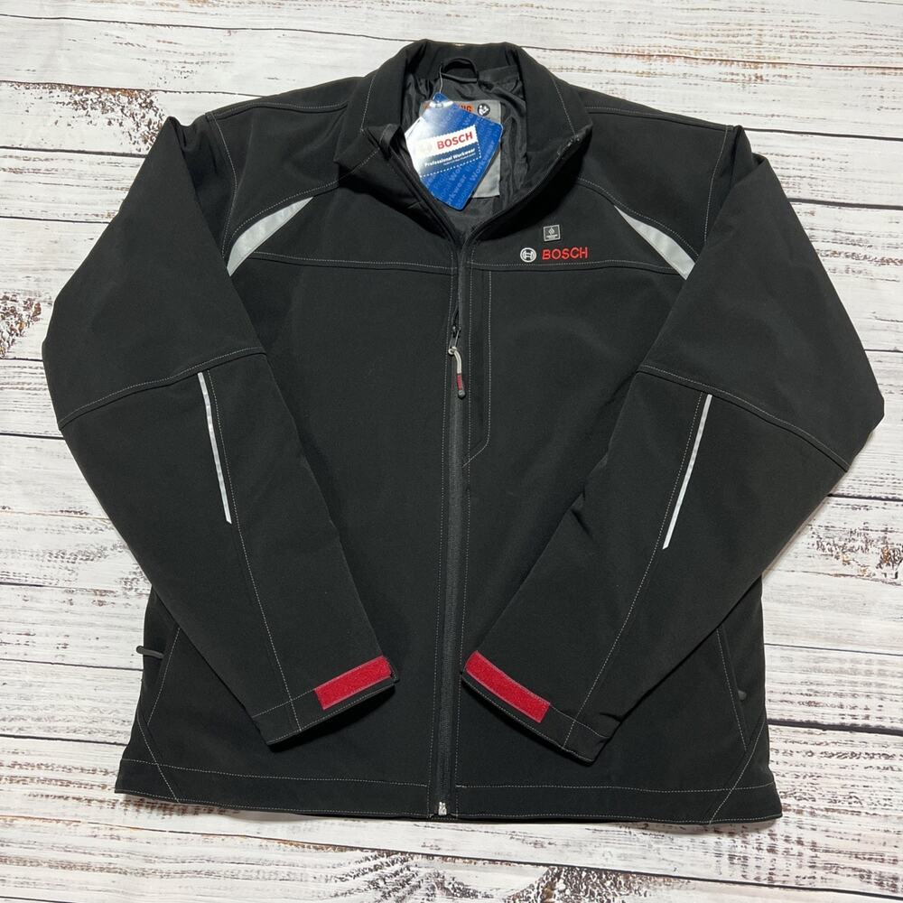 Bosch Heated Water And Wind Resistant Black Jacket No Adapter Men's Size XL